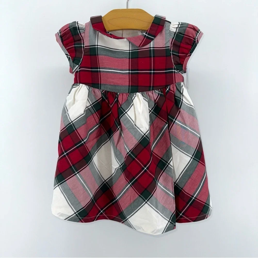Carter’s Baby Girls Christmas Holiday Plaid Dress New!